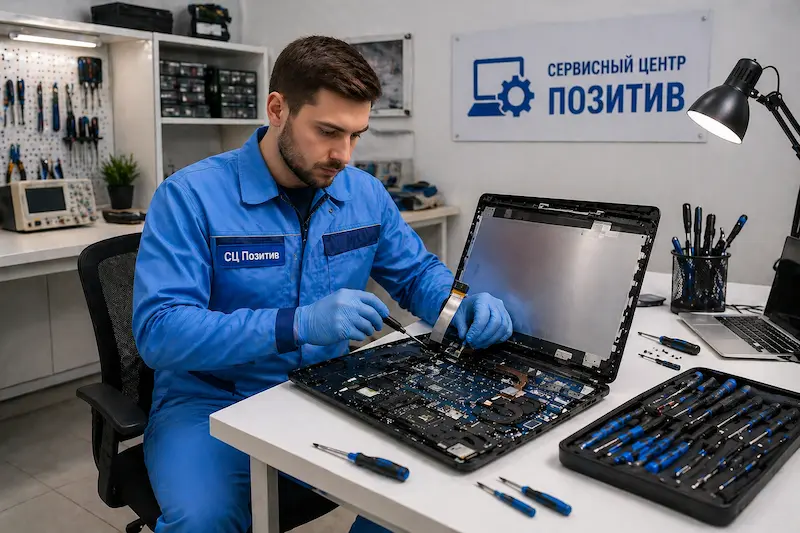 Замена шлейфа матрицы ноутбука в Красногорске