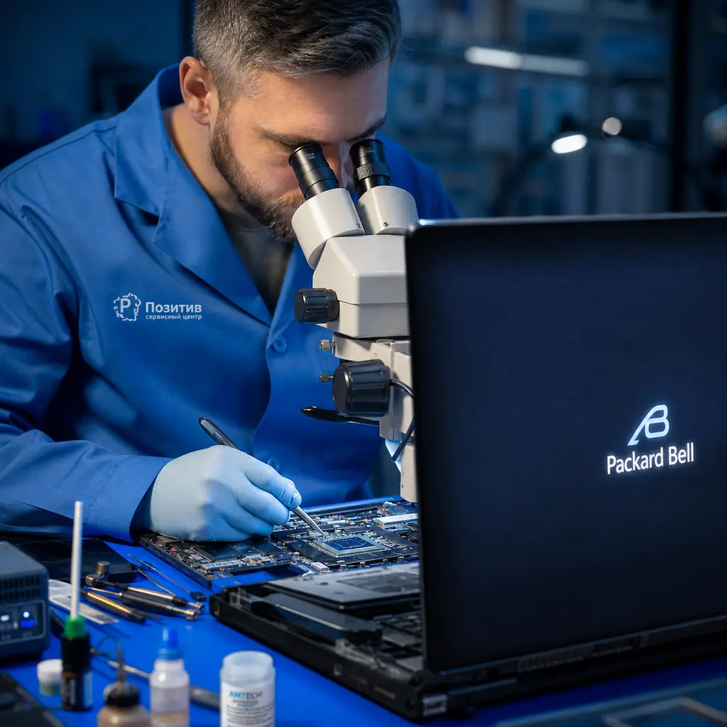 Замена видеокарты ноутбука Packard Bell в Красногорске