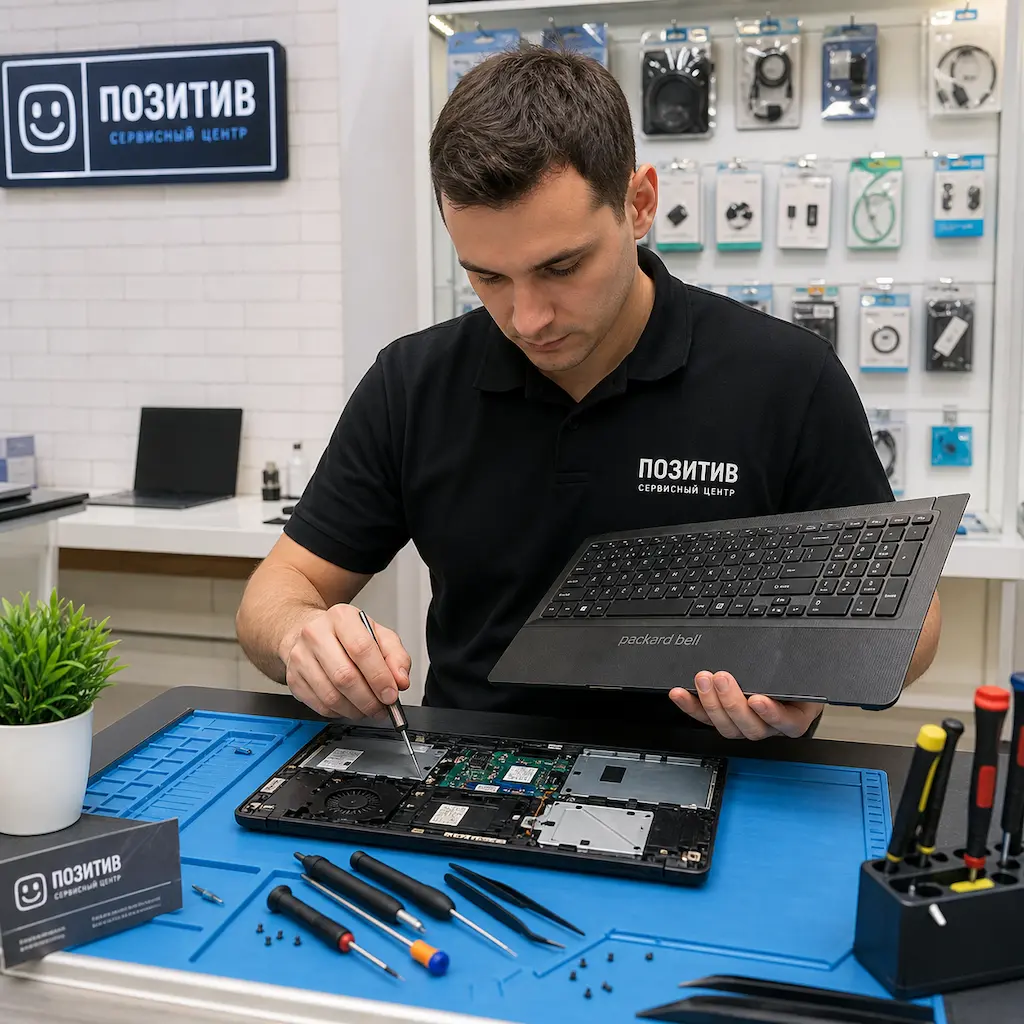 заменить клавиатуру на ноутбуке Packard Bell в Красногорске