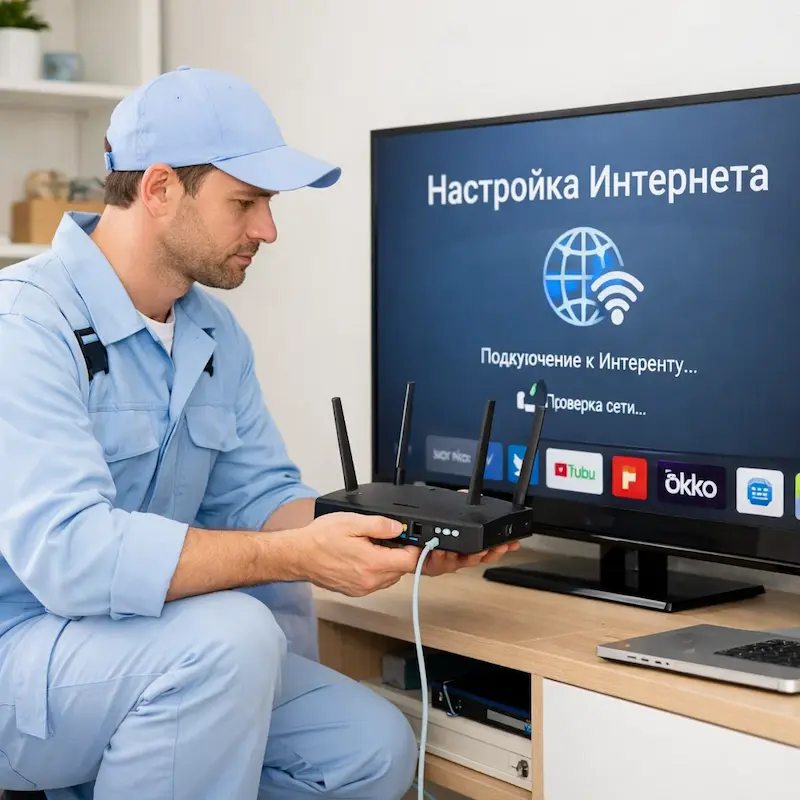 Настройка интернета на телевизоре в Красногорске