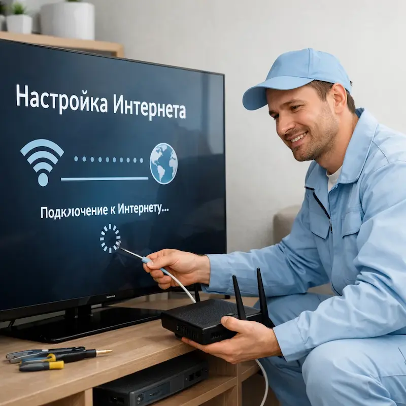 Настройка интернета на ТВ в Красногорске