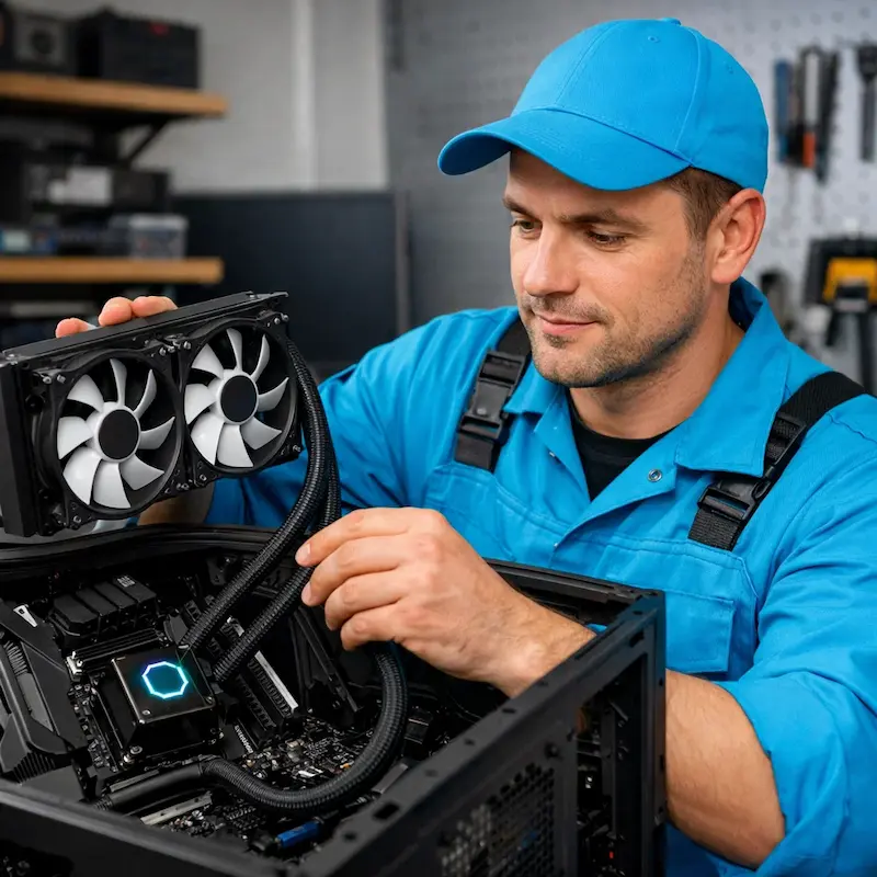 Установка водяного охлаждения на компьютер в Красногорске